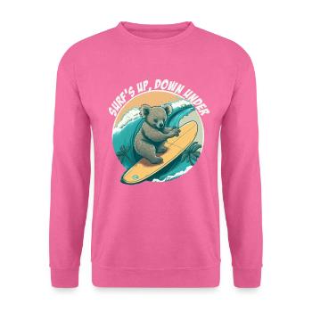 Down under surfender Koalabär - Unisex Pullover - Pink - Vorne