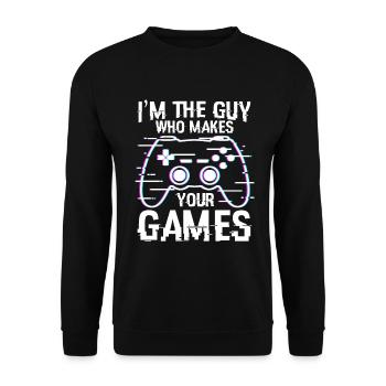 Typ der Spiele entwickelt - Unisex Pullover - Schwarz - Vorne - Alina (178cm) & Michal (187cm)