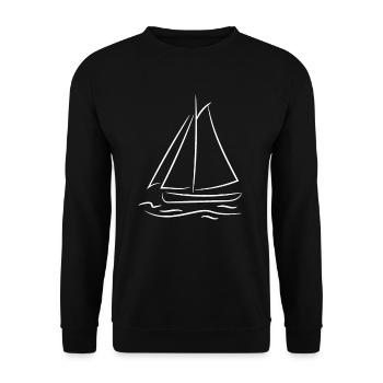 Sailboat sketch - Unisex Sweatshirt - black - Front - Alina (178cm) & Michal (187cm)