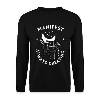 Manifest Creative Mystical - Unisex Sweatshirt - black - Front - Alina (178cm) & Michal (187cm)