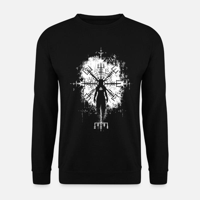 Vegvisir Viking Runes Compas Sorcière Occulte - Sweat-shirt Unisexe - noir