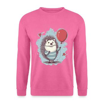 süsser Igel mit Luftballon - Unisex Pullover - Pink - Vorne