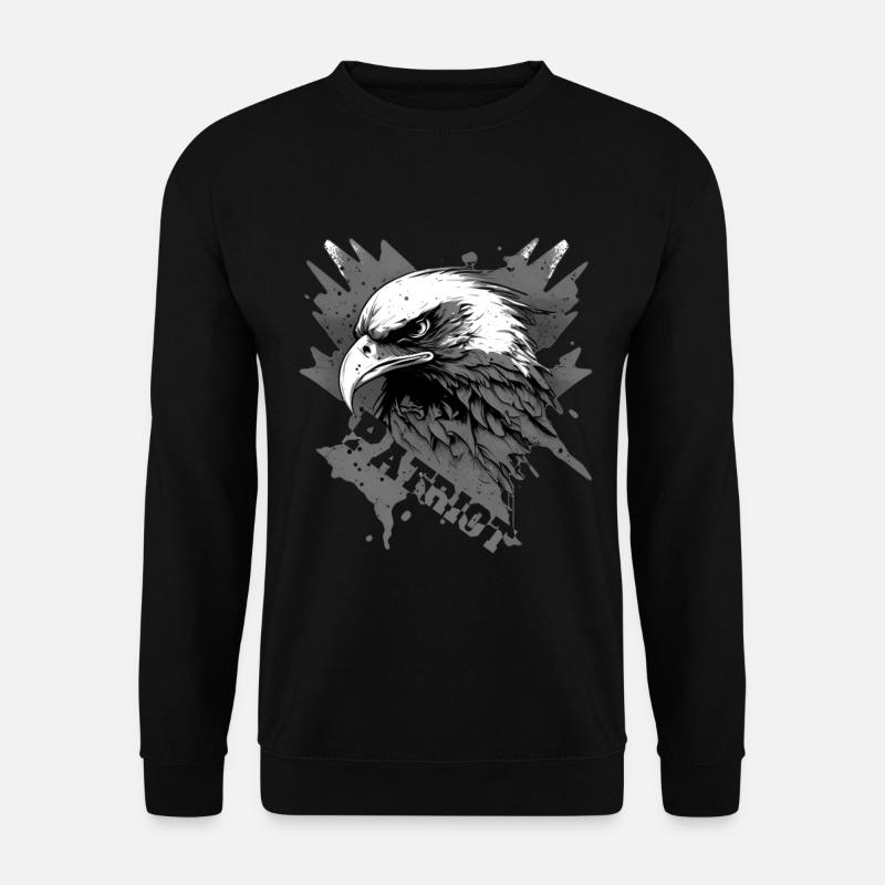 Patriotic eagle with lettering - Unisex Sweatshirt - black