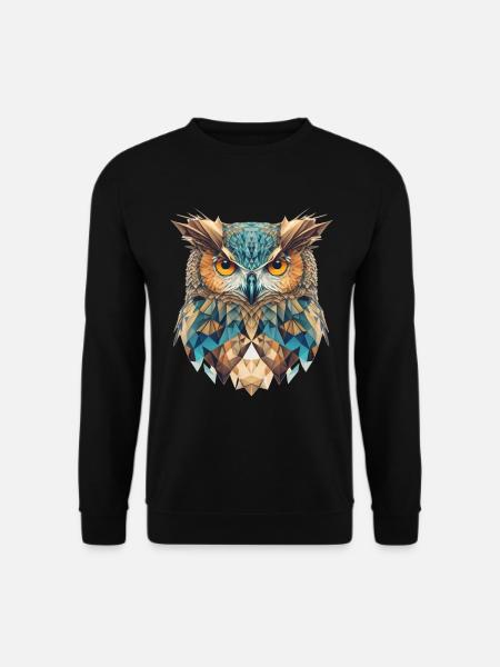 Geometric owl head - Unisex Sweatshirt - black