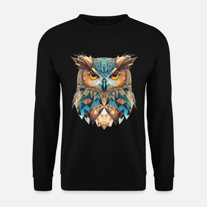Geometric owl head - Unisex Sweatshirt - black