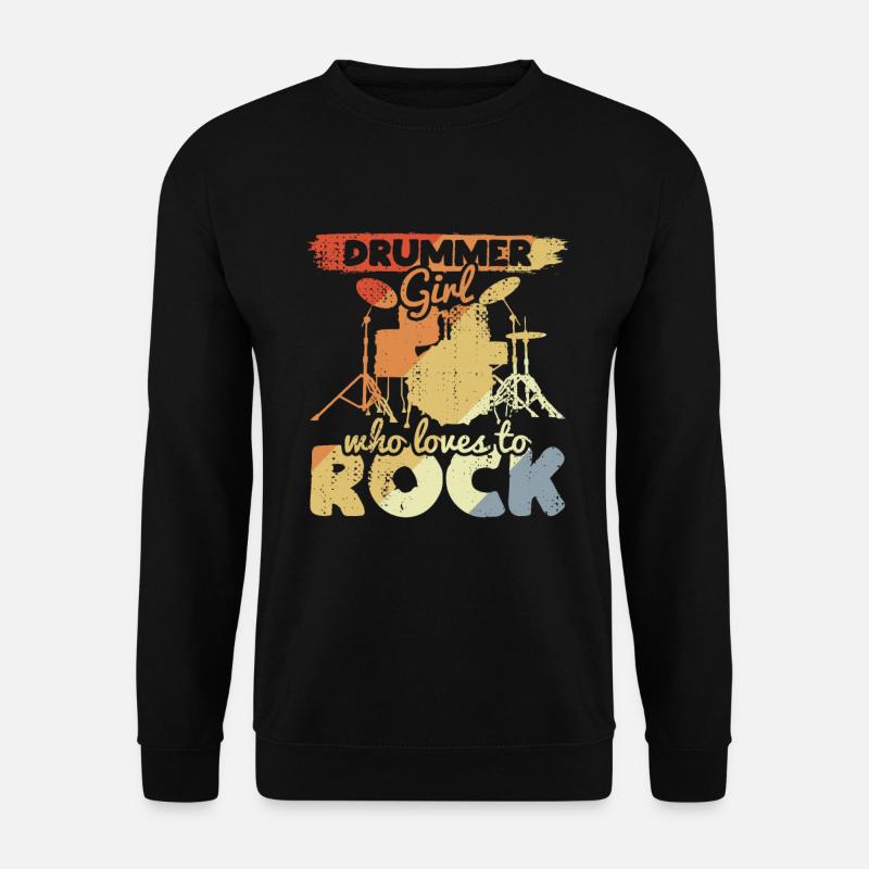 Schlagzeuger Mädchen - Unisex Pullover - Schwarz