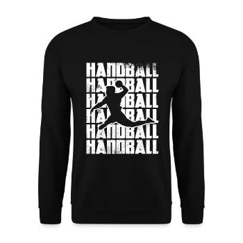 Funny handball - Unisex Sweatshirt - black - Front - Alina (178cm) & Michal (187cm)