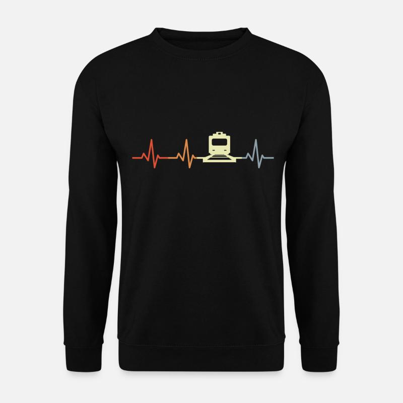 Trains ECG palpitations - Unisex Sweatshirt - black