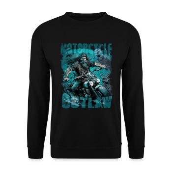 Motard hors-la-loi - Sweat-shirt Unisexe - noir - Devant - Alina (178cm) & Michal (187cm)