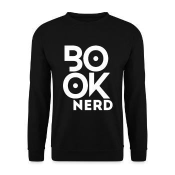 Funny Reading Book Nerd - Unisex Sweatshirt - black - Front - Alina (178cm) & Michal (187cm)