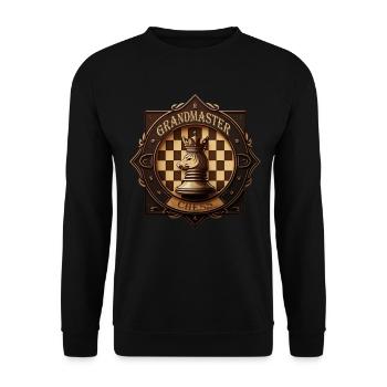Schachabzeichen - Unisex Pullover - Schwarz - Vorne - Alina (178cm) & Michal (187cm)