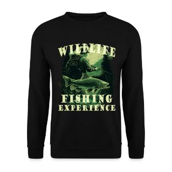 Pêcheurs à la chasse avec lettrage - Sweat-shirt Unisexe - noir - Devant - Alina (178cm) & Michal (187cm)