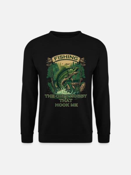 Big fish on the hook - Unisex Sweatshirt - black