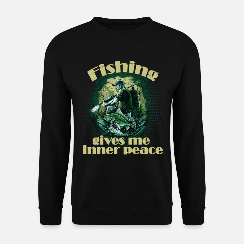 Fishing inner peace - Unisex Pullover - Schwarz