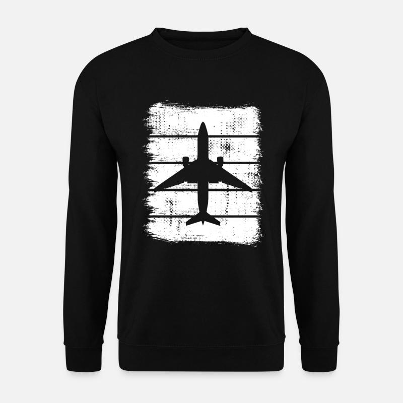 Flugzeuge Skizze - Unisex Pullover - Schwarz
