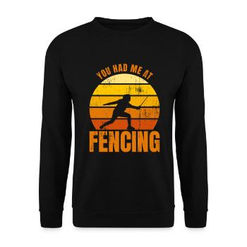 Fecht Witz - Unisex Pullover - Schwarz - Vorne - Alina (178cm) & Michal (187cm)