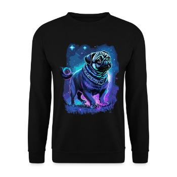 Carlin Chien Minuit Magique - Sweat-shirt Unisexe - noir - Devant - Alina (178cm) & Michal (187cm)