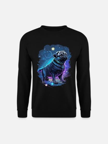 mythical pug dog - Unisex Sweatshirt - black