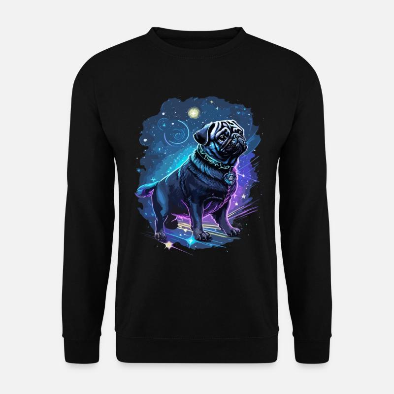 mythical pug dog - Unisex Sweatshirt - black