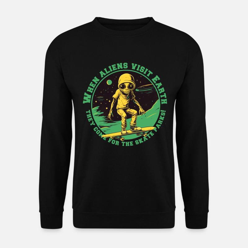 Skaterals dans l’espace avec lettrage - Sweat-shirt Unisexe - noir