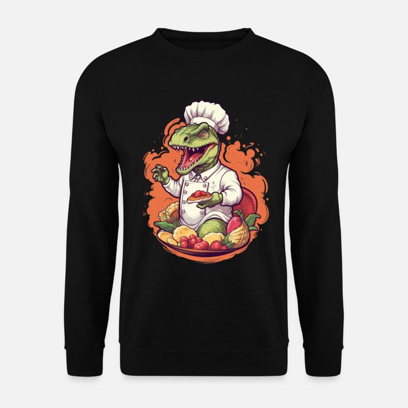 Dinosaur Chef - Unisex Sweatshirt - black