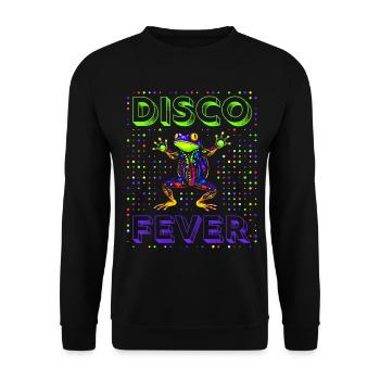 Frog Disco Fever - Unisex Sweatshirt - black - Front - Alina (178cm) & Michal (187cm)