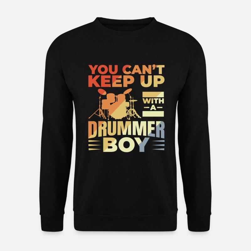 Schlagzeuger Junge - Unisex Pullover - Schwarz