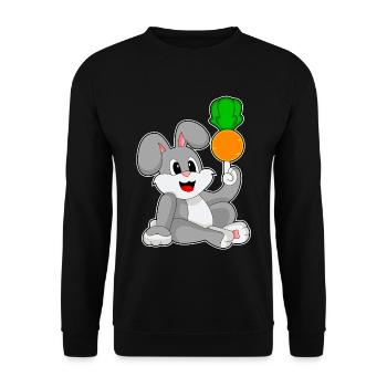 Carotte de lapin - Sweat-shirt Unisexe - noir - Devant - Alina (178cm) & Michal (187cm)