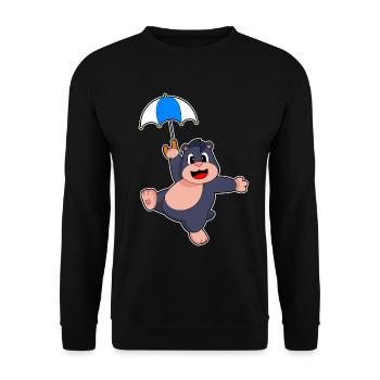 Mole Umbrella - Unisex Sweatshirt - black - Front - Alina (178cm) & Michal (187cm)
