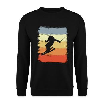 Ski vintage - Sweat-shirt Unisexe - noir - Devant - Alina (178cm) & Michal (187cm)