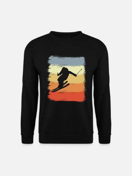 Vintage Skisport - Unisex Pullover - Schwarz