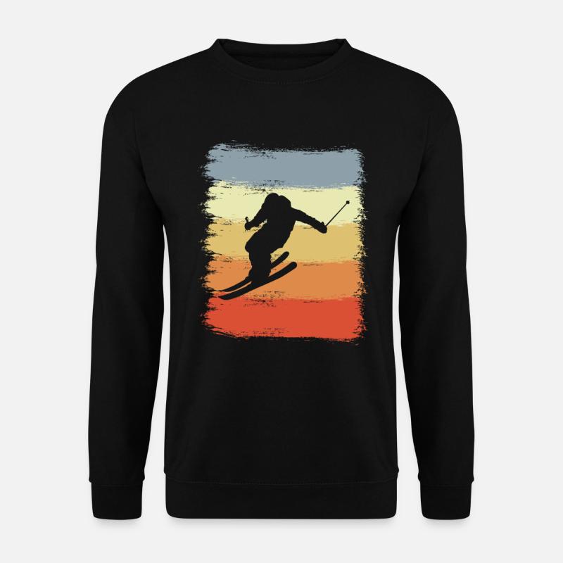 Vintage Skisport - Unisex Pullover - Schwarz