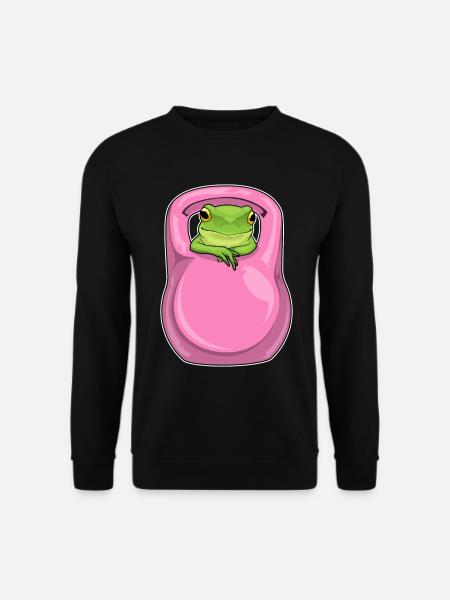 Frog Bodybuilder Dumbbell Bodybuilding - Unisex Sweatshirt - black