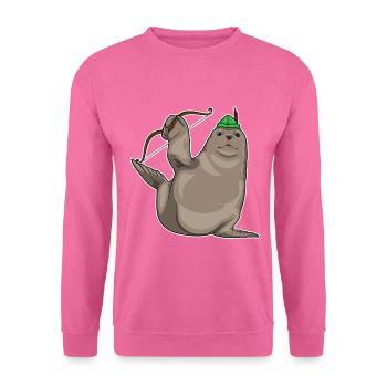 Arc de phoque - Sweat-shirt Unisexe - rose - Devant