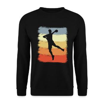 Kinder Handball - Unisex Pullover - Schwarz - Vorne - Alina (178cm) & Michal (187cm)