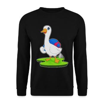 Randonnée à dos pour randonneurs canards - Sweat-shirt Unisexe - noir - Devant - Alina (178cm) & Michal (187cm)