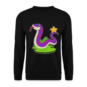 Étoile du serpent - Sweat-shirt Unisexe - noir - Devant - Alina (178cm) & Michal (187cm)