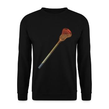 Lacrosse Stick Sketch - Unisex Sweatshirt - black - Front - Alina (178cm) & Michal (187cm)