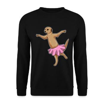 Erdmännchen Ballerina Ballett Tanz - Unisex Pullover - Schwarz - Vorne - Alina (178cm) & Michal (187cm)