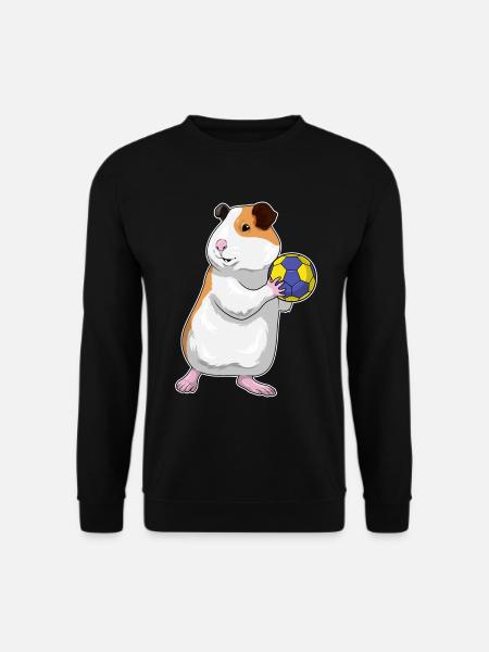 Meerschweinchen Handballspieler Handball - Unisex Pullover - Schwarz