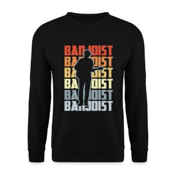 Vintage Banjo Players - Unisex Sweatshirt - black - Front - Alina (178cm) & Michal (187cm)