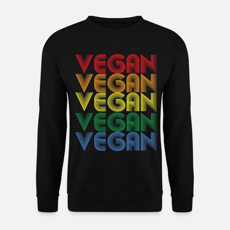 Rainbow VEGAN Statement - Unisex Sweatshirt - black