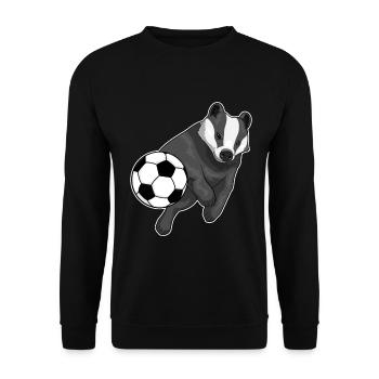 Dachs Fußballspieler Fußball - Unisex Pullover - Schwarz - Vorne - Alina (178cm) & Michal (187cm)