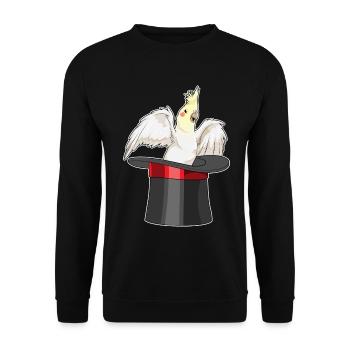 Parrot Wizard Cylindre - Sweat-shirt Unisexe - noir - Devant - Alina (178cm) & Michal (187cm)