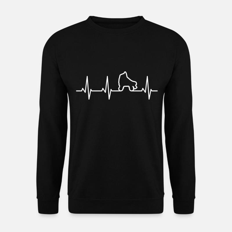 Roller skating heartbeat - Unisex Sweatshirt - black