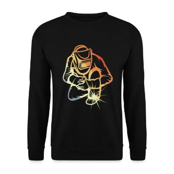 Dessin de soudeur vintage - Sweat-shirt Unisexe - noir - Devant - Alina (178cm) & Michal (187cm)