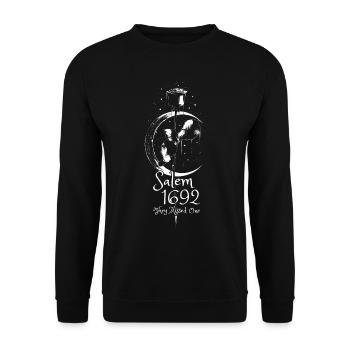 Salem 1692 They Missed One Moon Rose Witch Trial - Unisex Sweatshirt - black - Front - Alina (178cm) & Michal (187cm)
