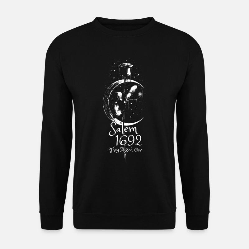 Salem 1692 They Missed One Moon Rose Witch Trial - Unisex Pullover - Schwarz