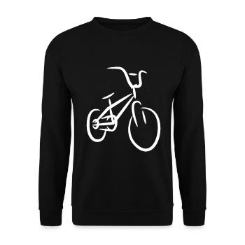 BMX Bike Sketch - Unisex Sweatshirt - black - Front - Alina (178cm) & Michal (187cm)