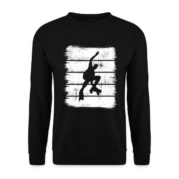 Rollschuhläufer Skizze - Unisex Pullover - Schwarz - Vorne - Alina (178cm) & Michal (187cm)